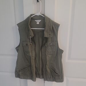 Christopher & Banks Olive Green Vest
